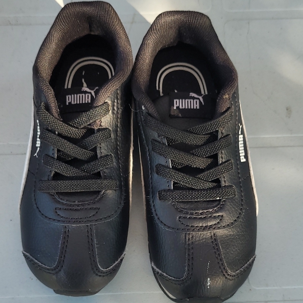 Puma Black Leather Sneakers
